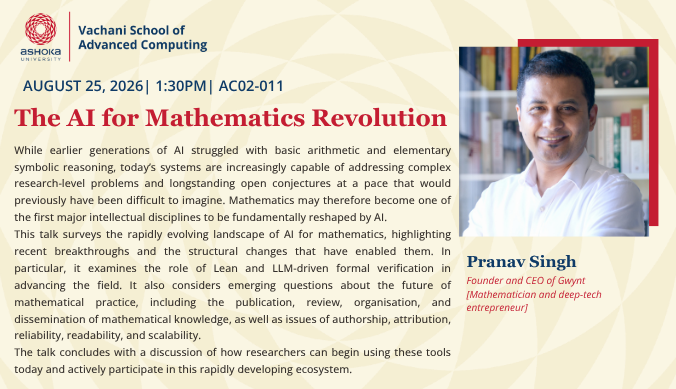 VSAC Colloquium| The AI for Mathematics Revolution